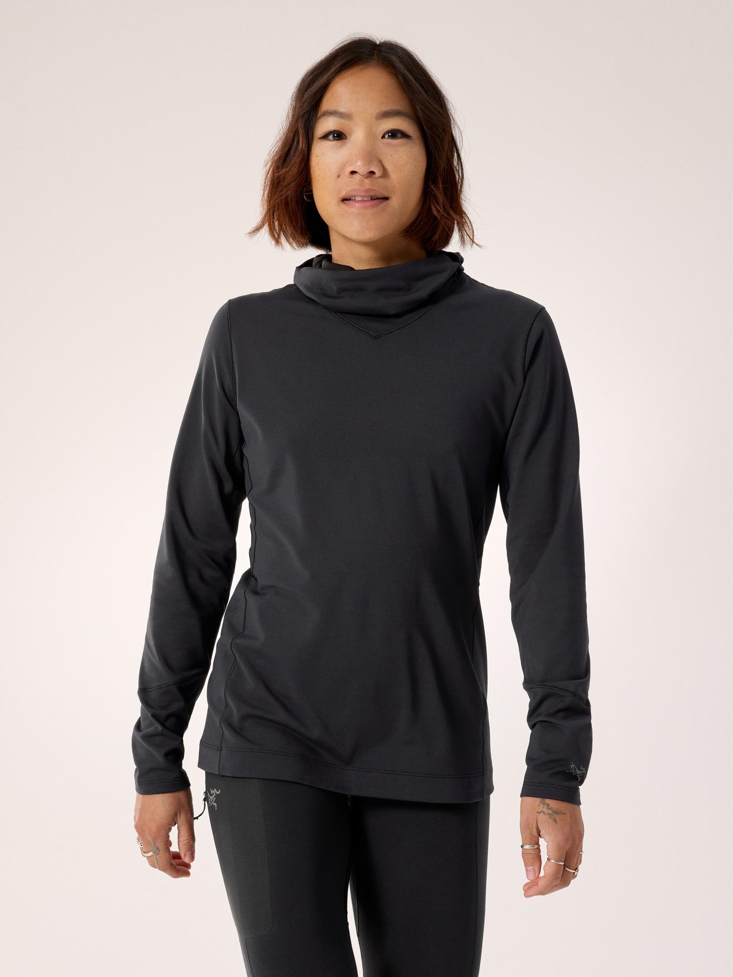 Arc'teryx Women's Rho Hoody Base Layer Top in Black