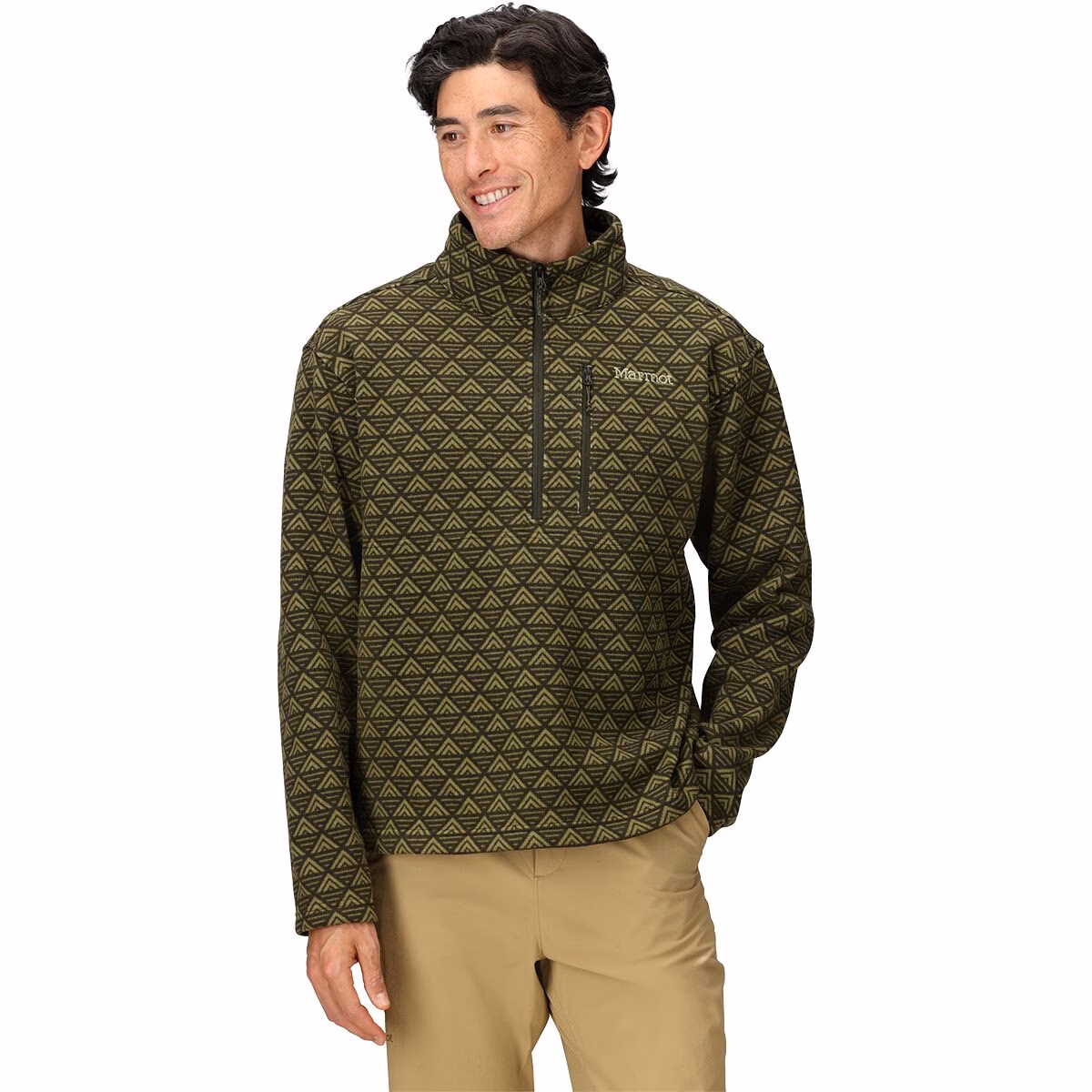 Marmot Marmot Men's Heavyweight Drop Line Printed 1/2-Zip Pullover