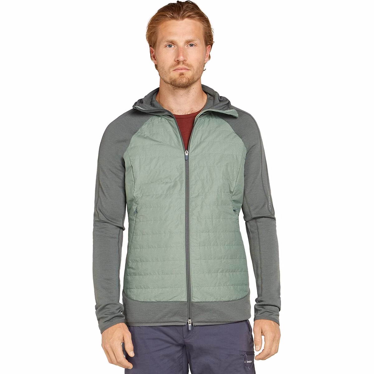 Icebreaker Icebreaker Men's Merino Quantum Hybrid Long-Sleeve Zip Hooded Jacket